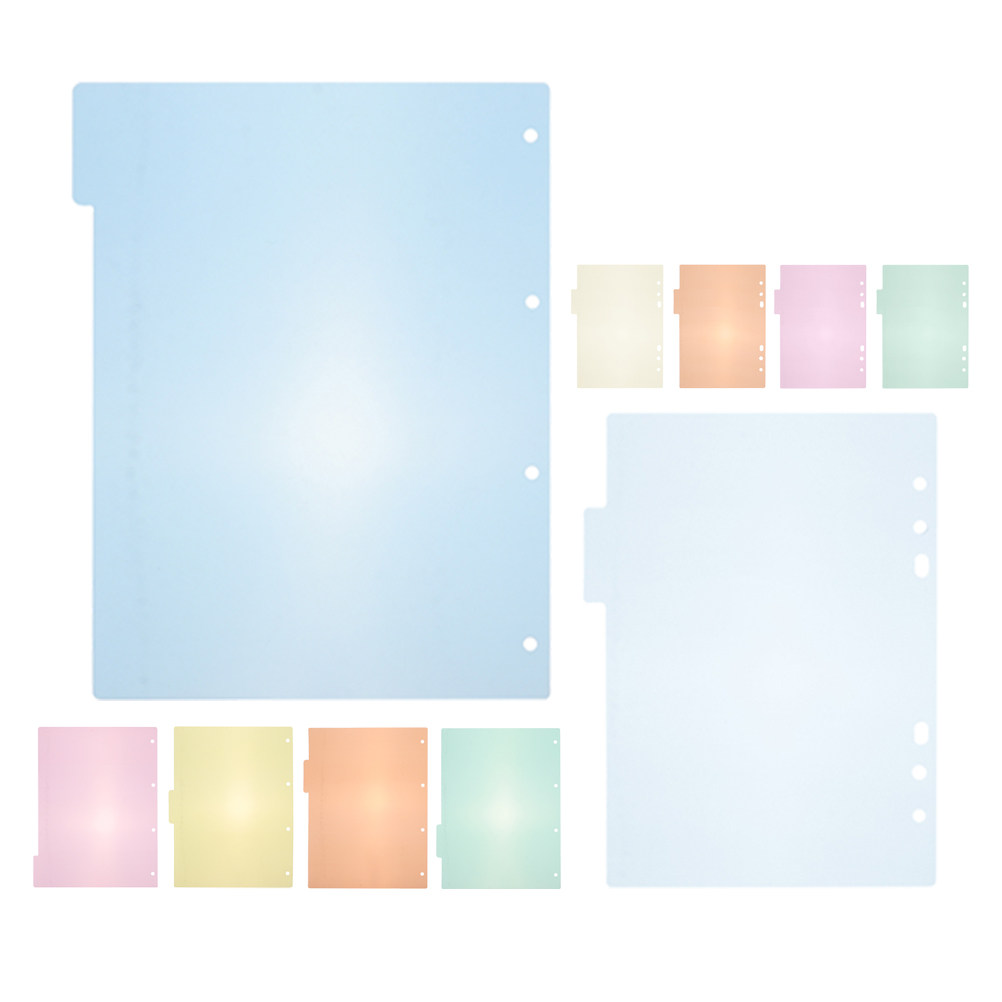 Tab Divider A4 - 1Set Pastel Binder Dividers Plastic and
