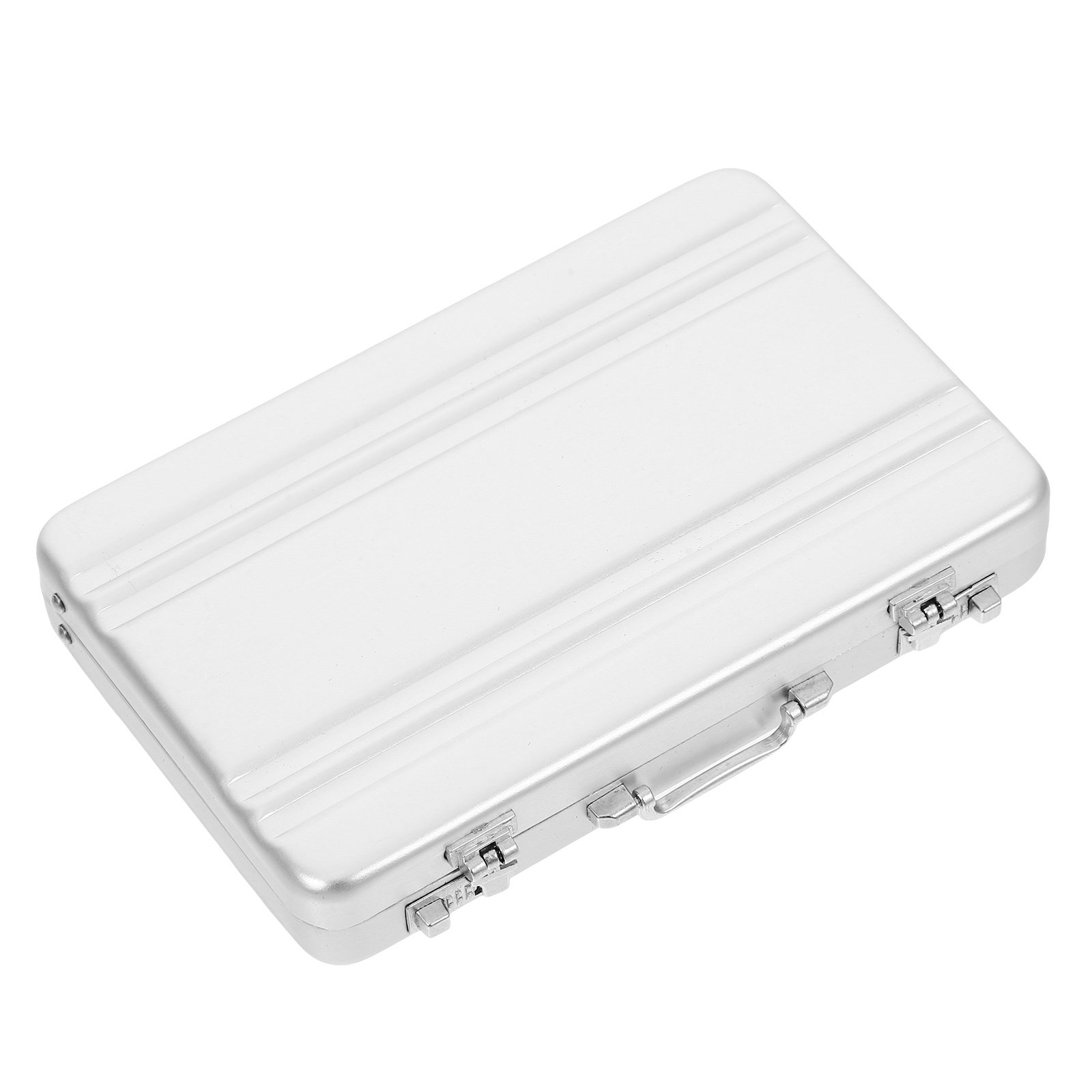 Card Index Box - Compact Aluminum Alloy Cards Holder Box