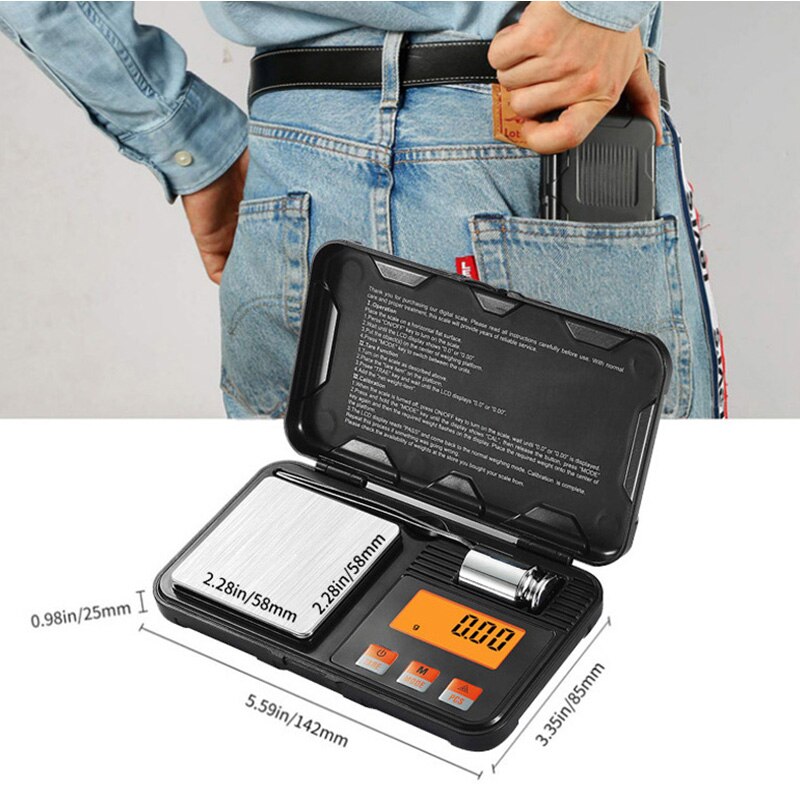 Digital Mini Scale 200g/0.01g  - Tape Dispenser Weighted recension och pris