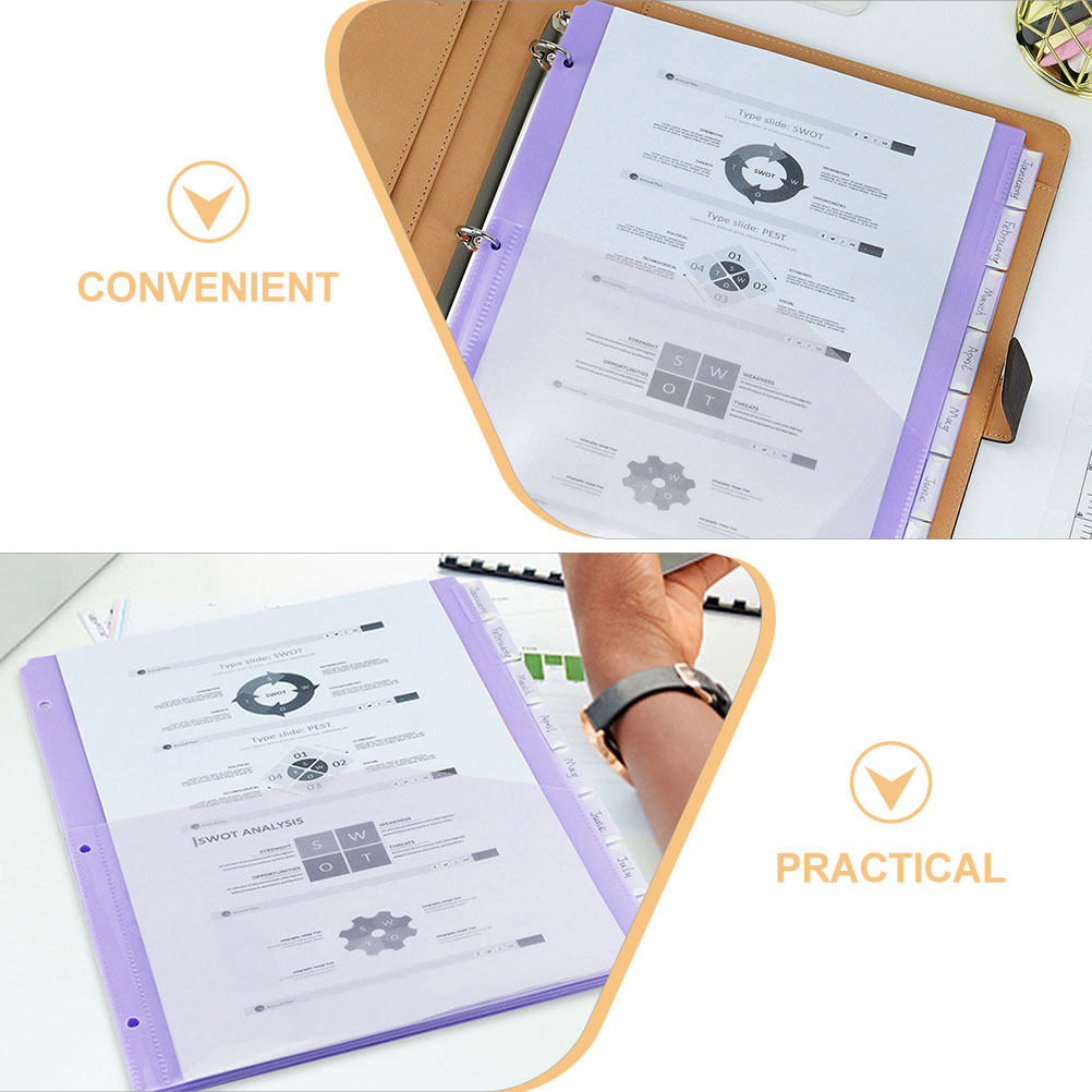 2Sets Transparent PP A4 Binder - Tab Divider A4 recension och pris