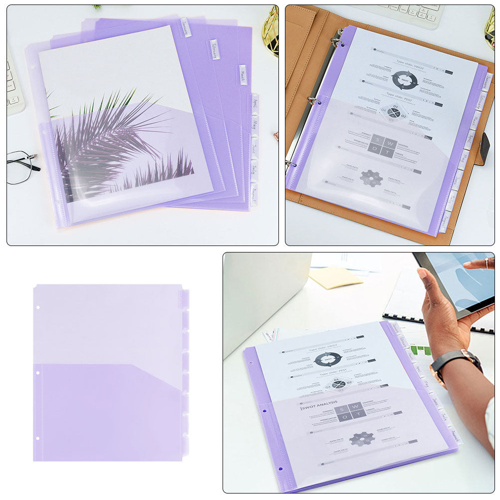 2Sets A4 PP Plastic Binder Div - Tab Divider A4 recension och pris