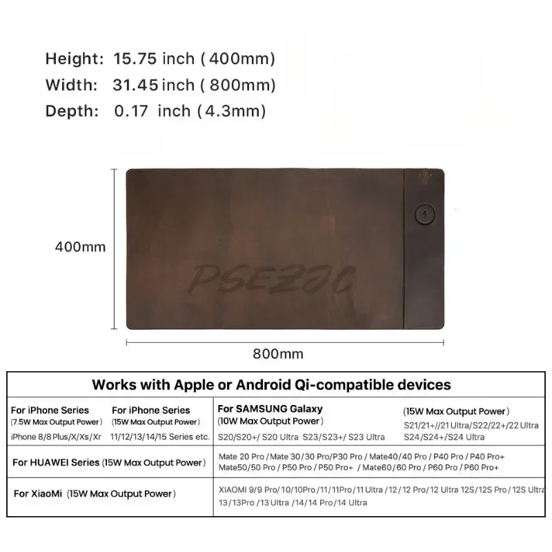 Vintage Cowhide Mouse Pad with - Leather Desk Pad recension och pris