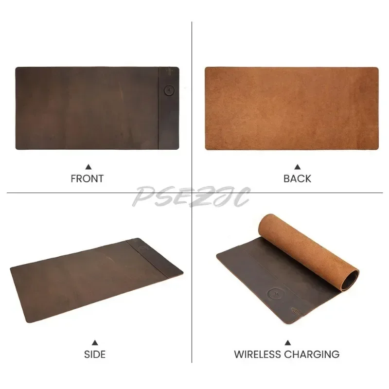 Vintage Cowhide Mouse Pad with - Leather Desk Pad recension och pris