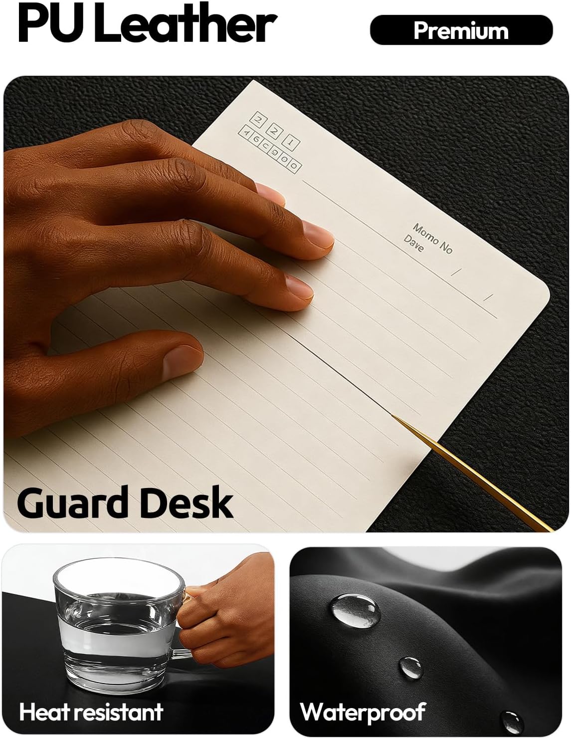 Large PU Leather Desk Pad Prot - Leather Desk Pad recension och pris