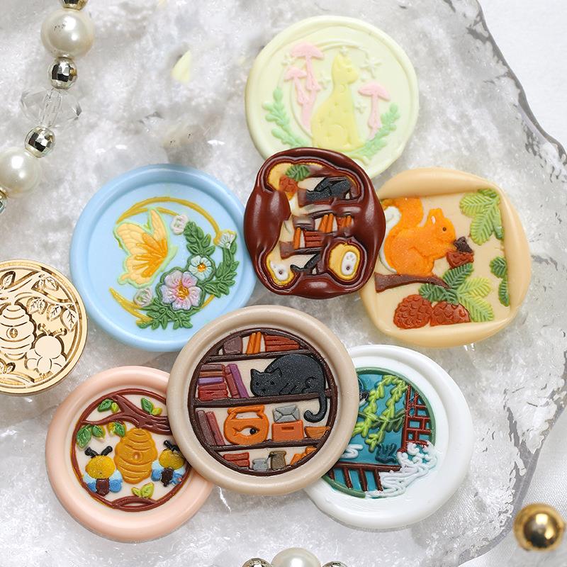 Animal Botanical Wax Seal Stam - Wax Seal Stamp Set recension och pris