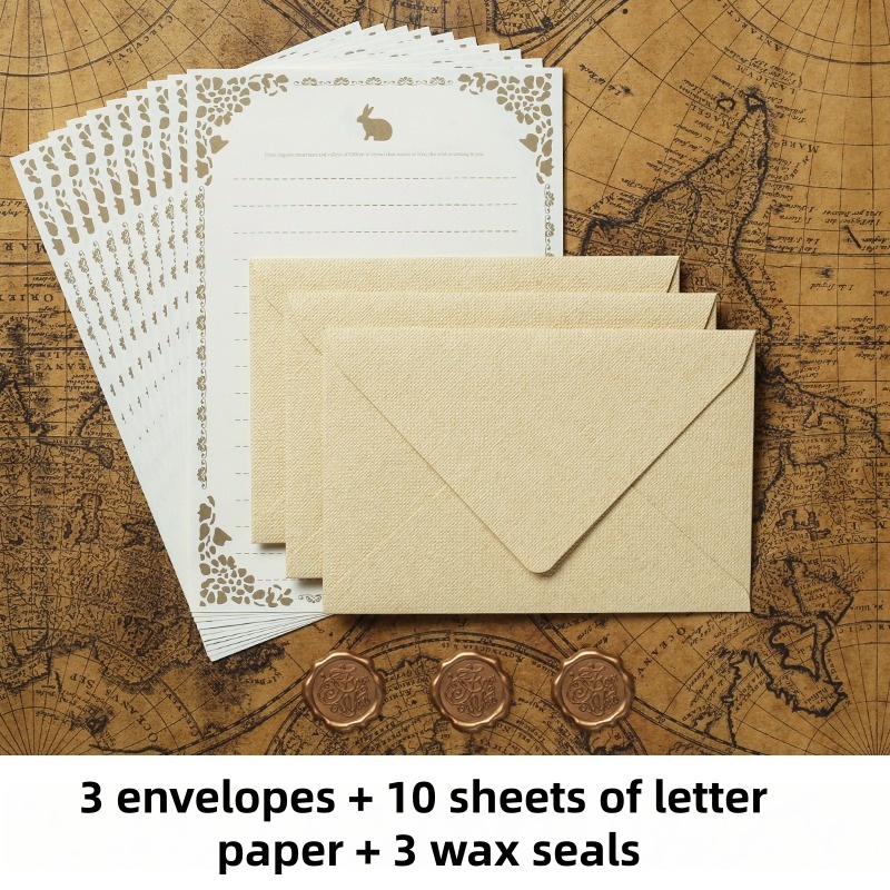 16PCS Vintage Linen Envelopes  - Wax Seal Stamp Set recension och pris