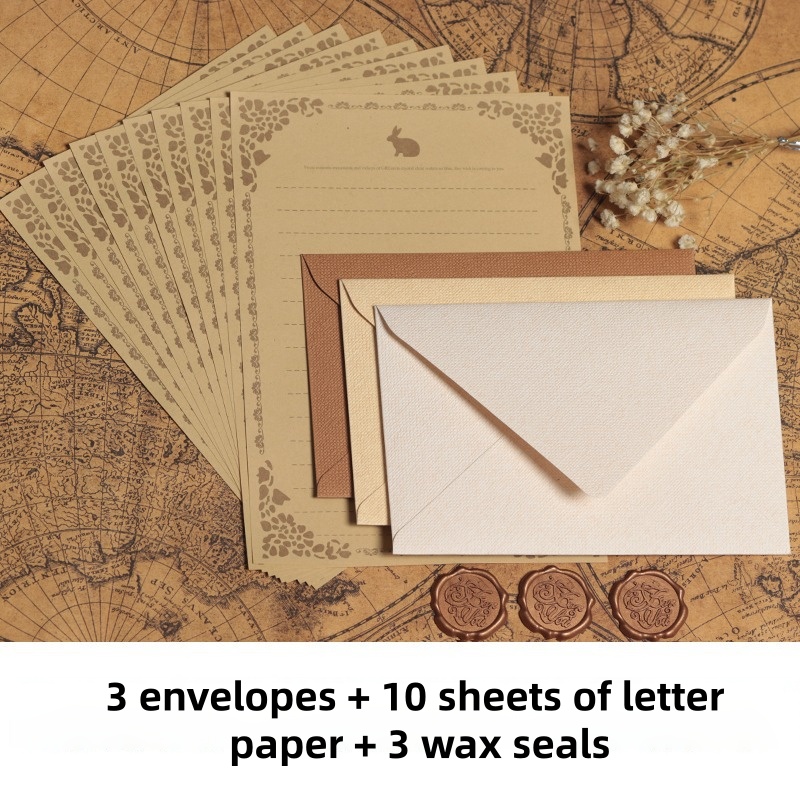16PCS Vintage Linen Envelopes  - Wax Seal Stamp Set recension och pris