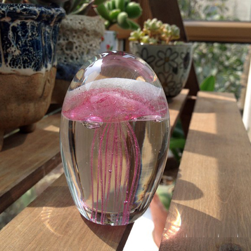 Miniature 3D Jellyfish Crystal - Paper Weight Crystal recension och pris