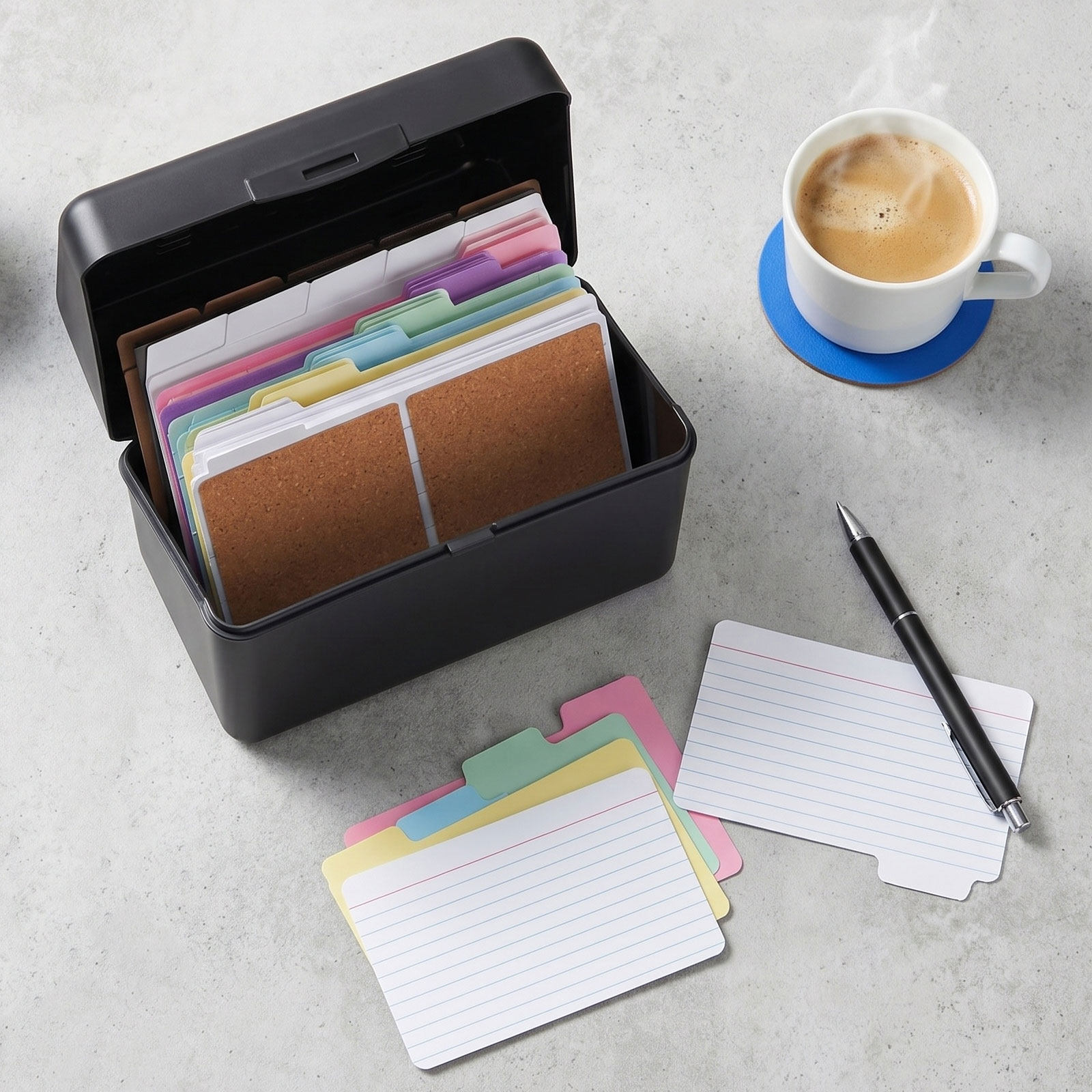 2Sets Desktop Card Storage Box - Card Index Box recension och pris