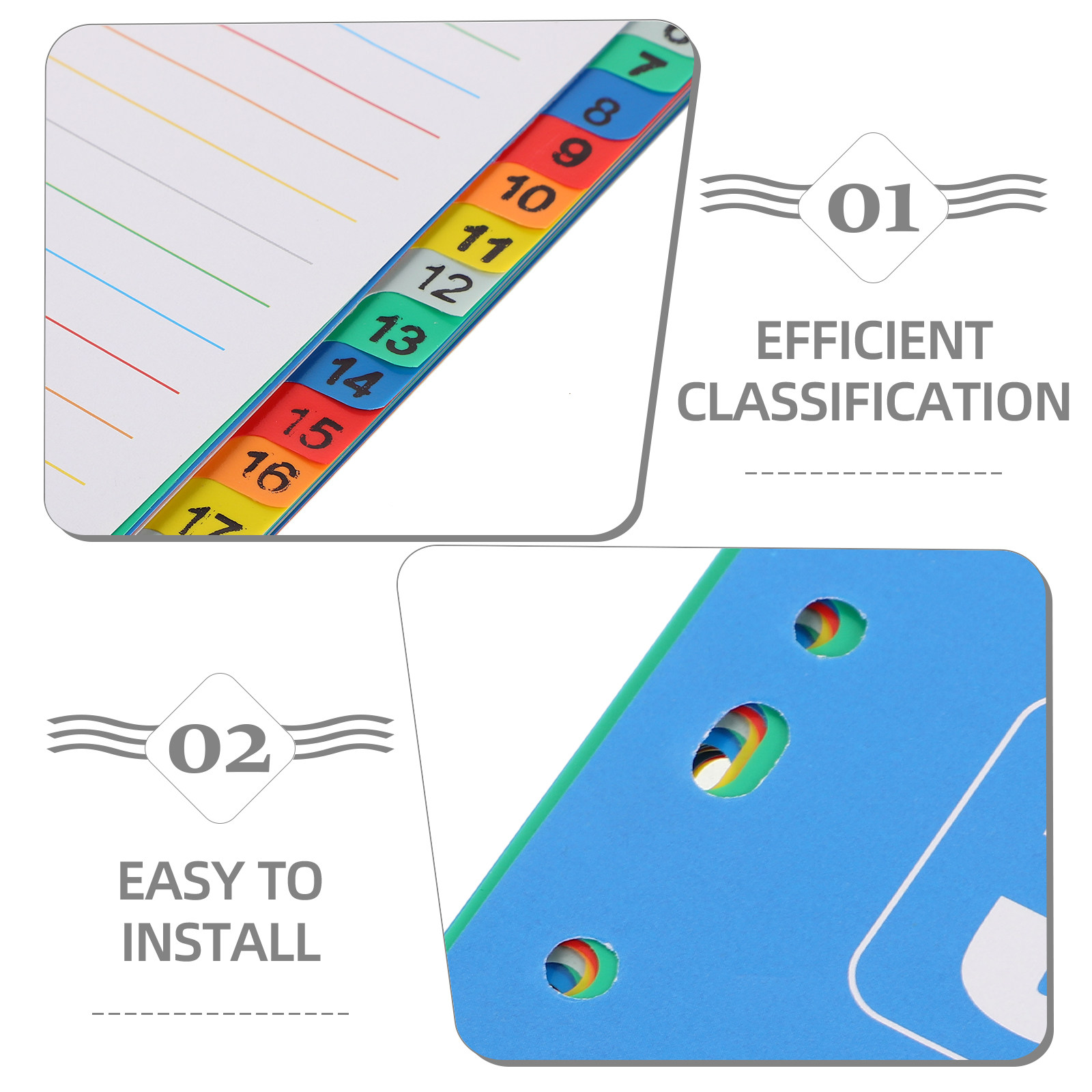 1Set A4 11-Hole Plastic Index  - Tab Divider A4 recension och pris