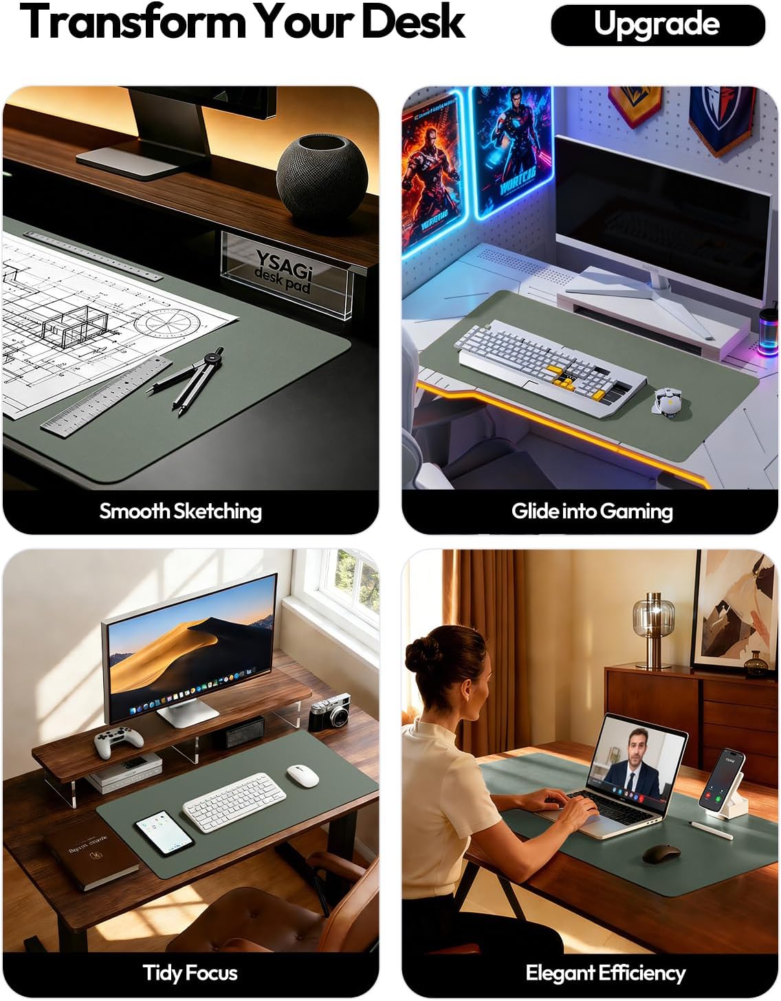 Leather Desk Pad Protector, La - Leather Desk Pad recension och pris