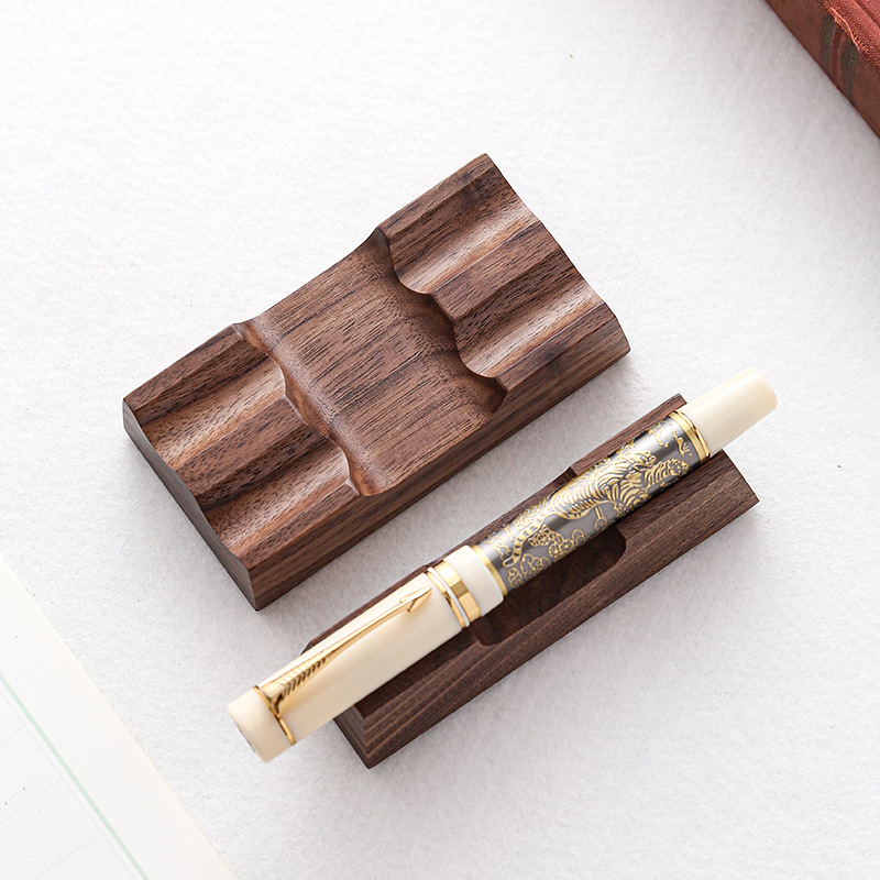 Walnut Wood Pen Holder Stand f - Pen Rest Single recension och pris