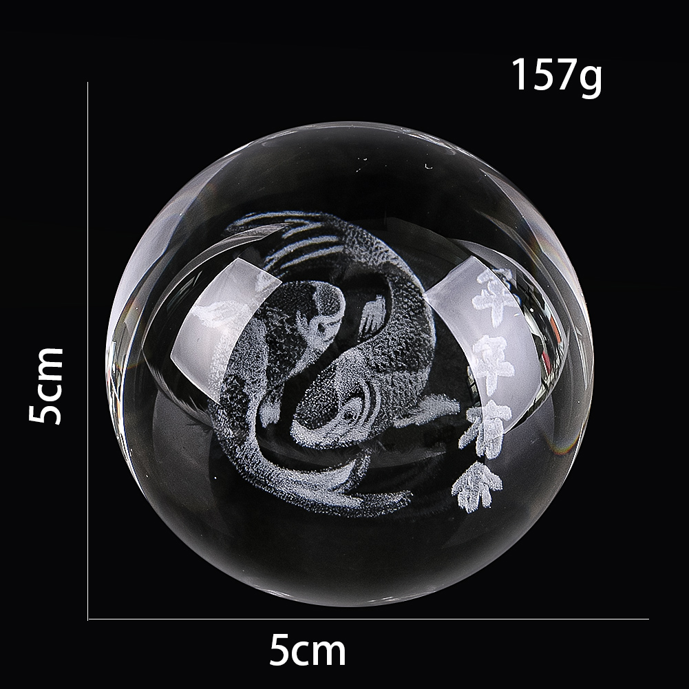 50mm 3D Engraved Crystal Ball  - Paper Weight Crystal recension och pris