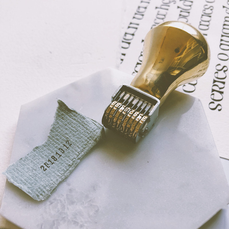 Retro Roller Date Stamp Copper - Rubber Date Stamp recension och pris