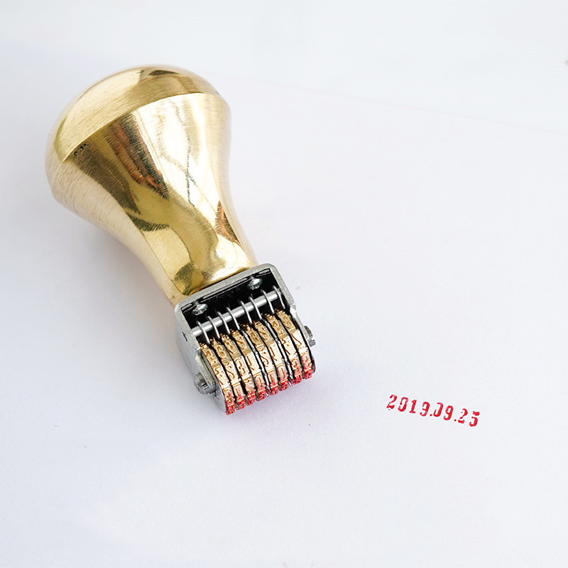 Retro Roller Date Stamp Copper - Rubber Date Stamp recension och pris