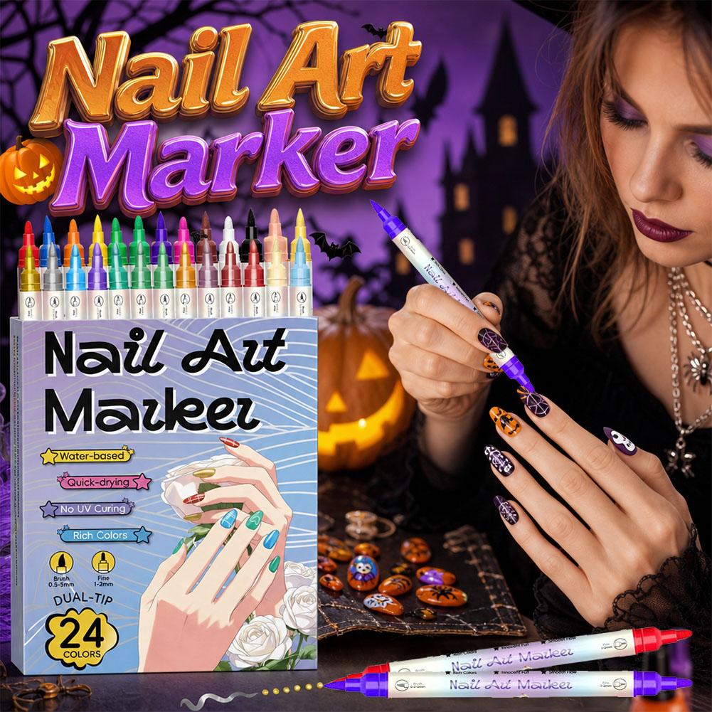 12/24 Colors Dual Tip Nail Art - Correction Pen Fine recension och pris