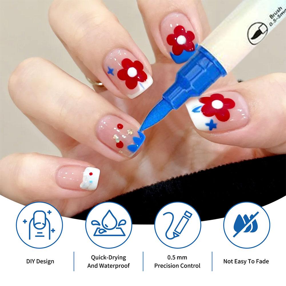 12/24 Colors Dual Tip Nail Art - Correction Pen Fine recension och pris