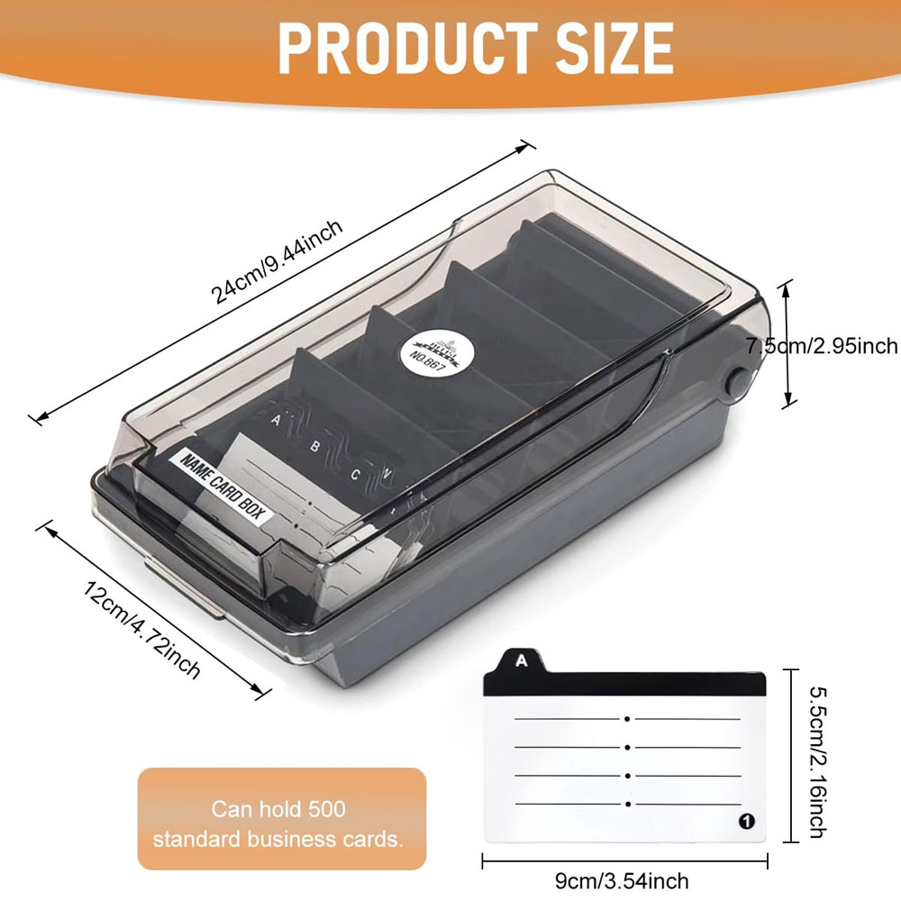 Desktop Business Card Box, Lar - Card Index Box recension och pris