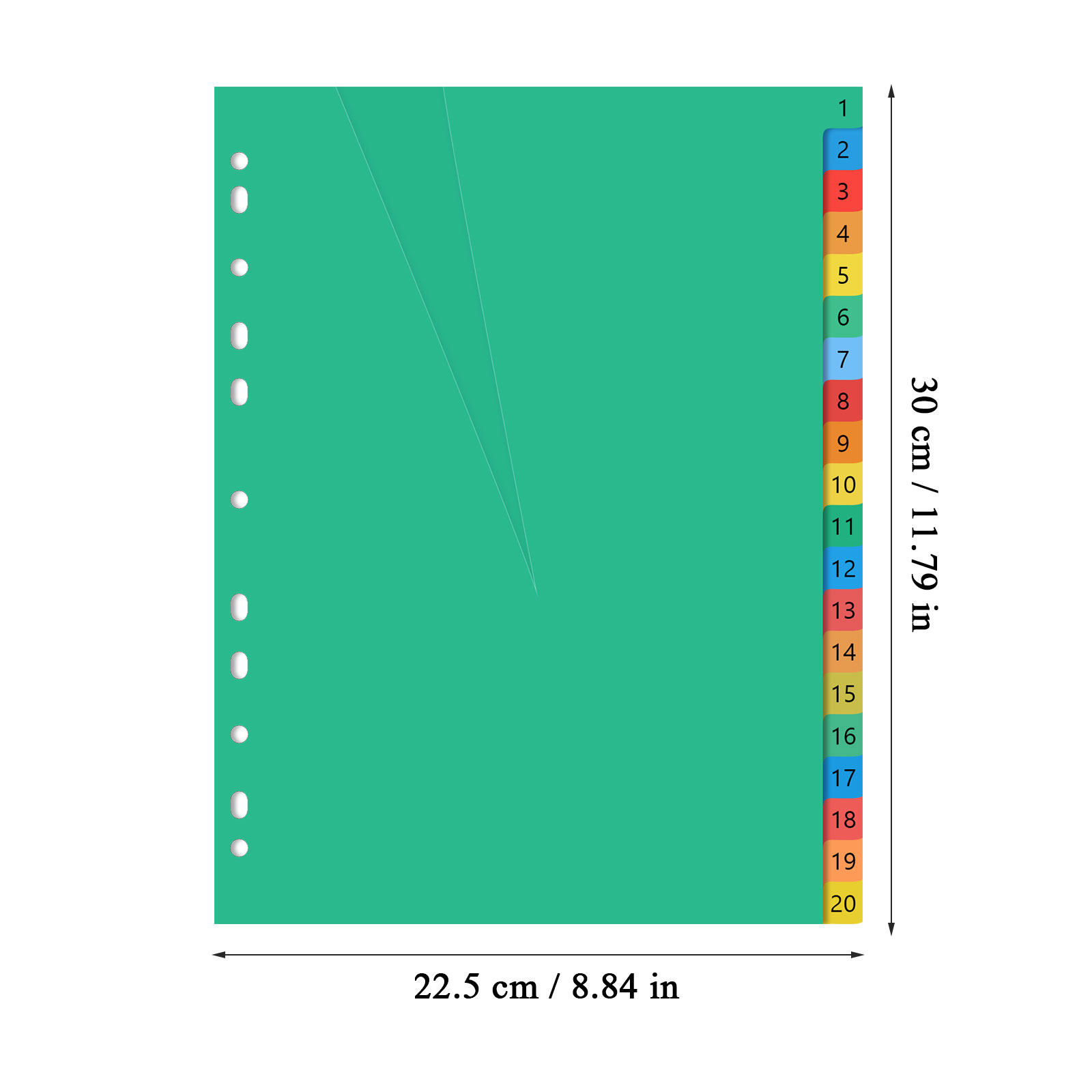 20 Pages A4 Size Color Coded P - Tab Divider A4 recension och pris