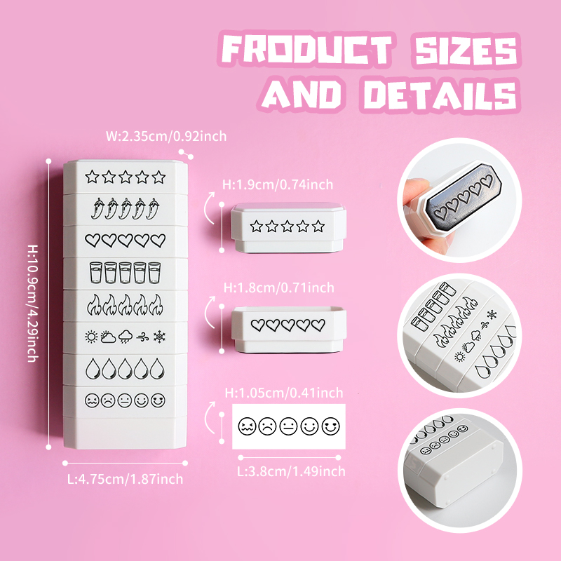 8-layer Stamp 5 Star Rating Mo - Rubber Date Stamp recension och pris