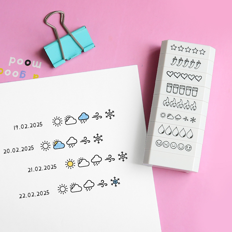 8-layer Stamp 5 Star Rating Mo - Rubber Date Stamp recension och pris