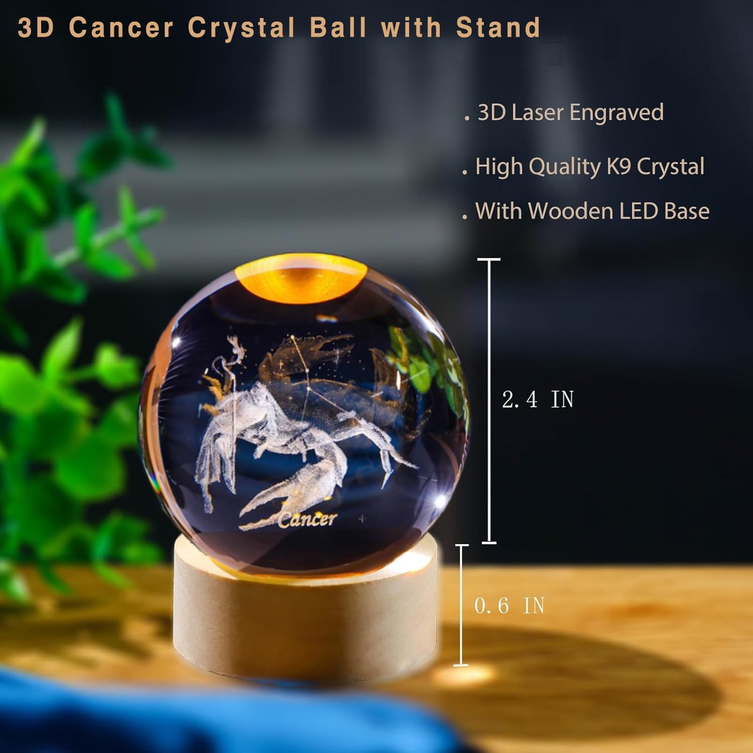 3D Cancer Constellation Crysta - Paper Weight Crystal recension och pris