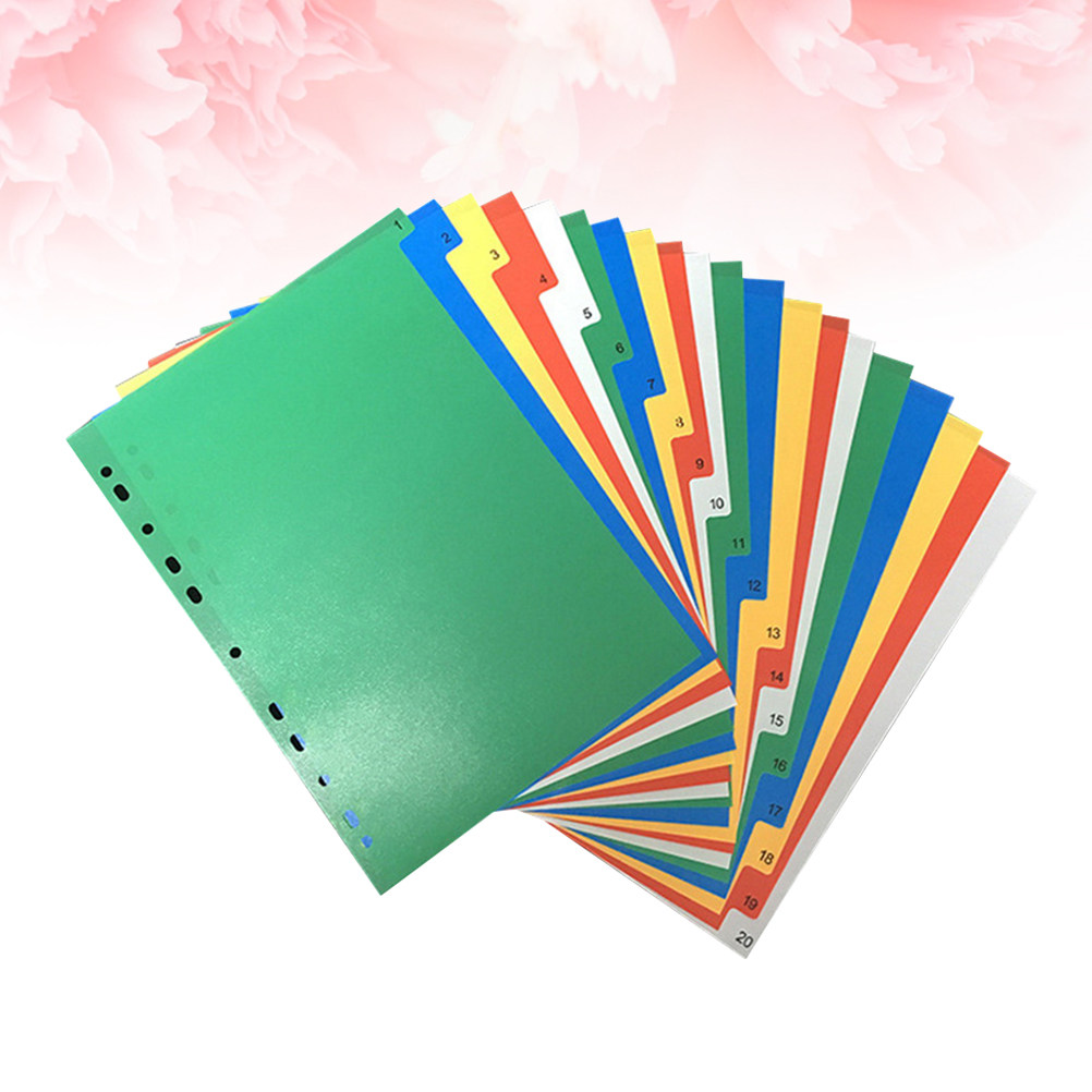 40Pcs A4 Bright Color Index Ta - Tab Divider A4 recension och pris