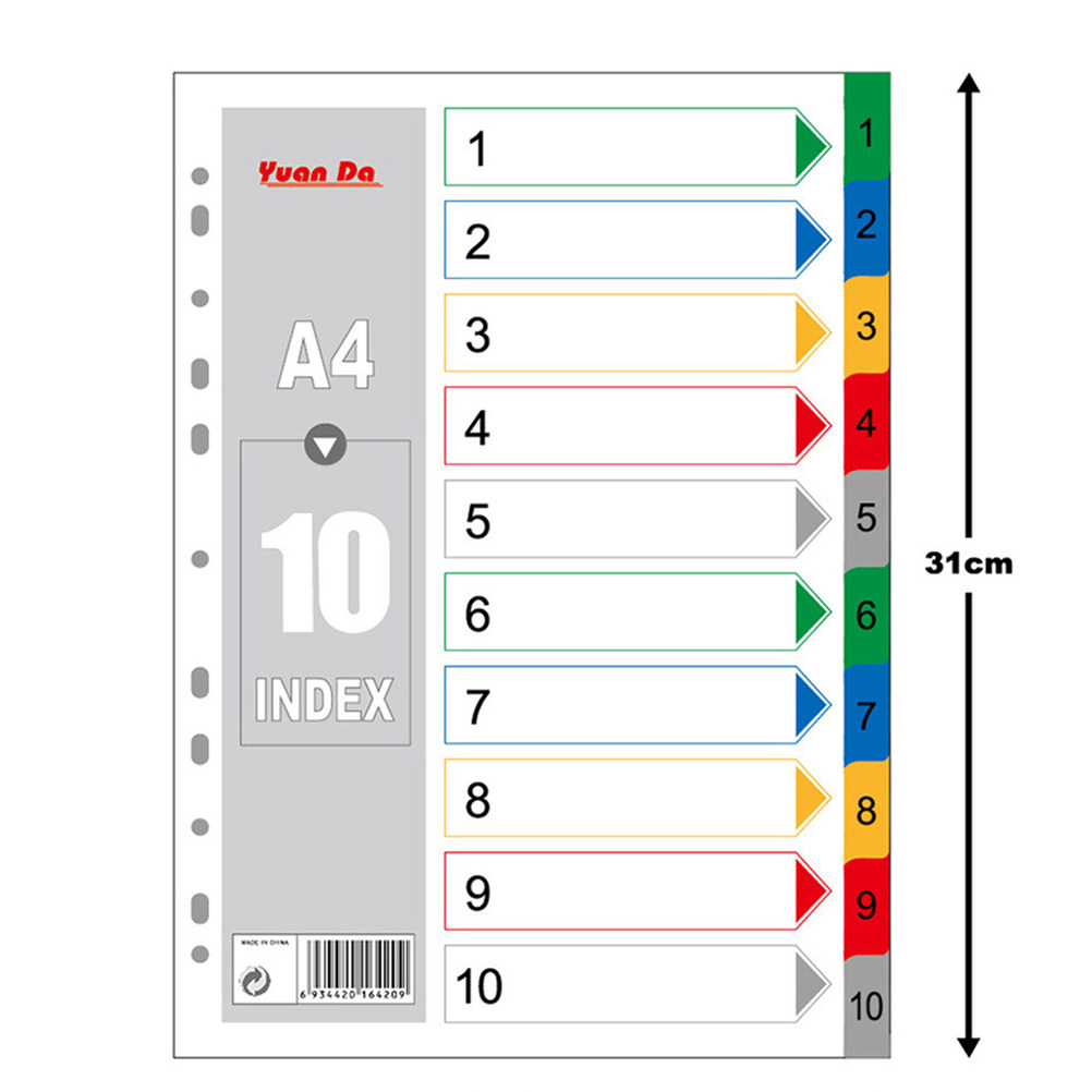 40Pcs A4 Bright Color Index Ta - Tab Divider A4 recension och pris