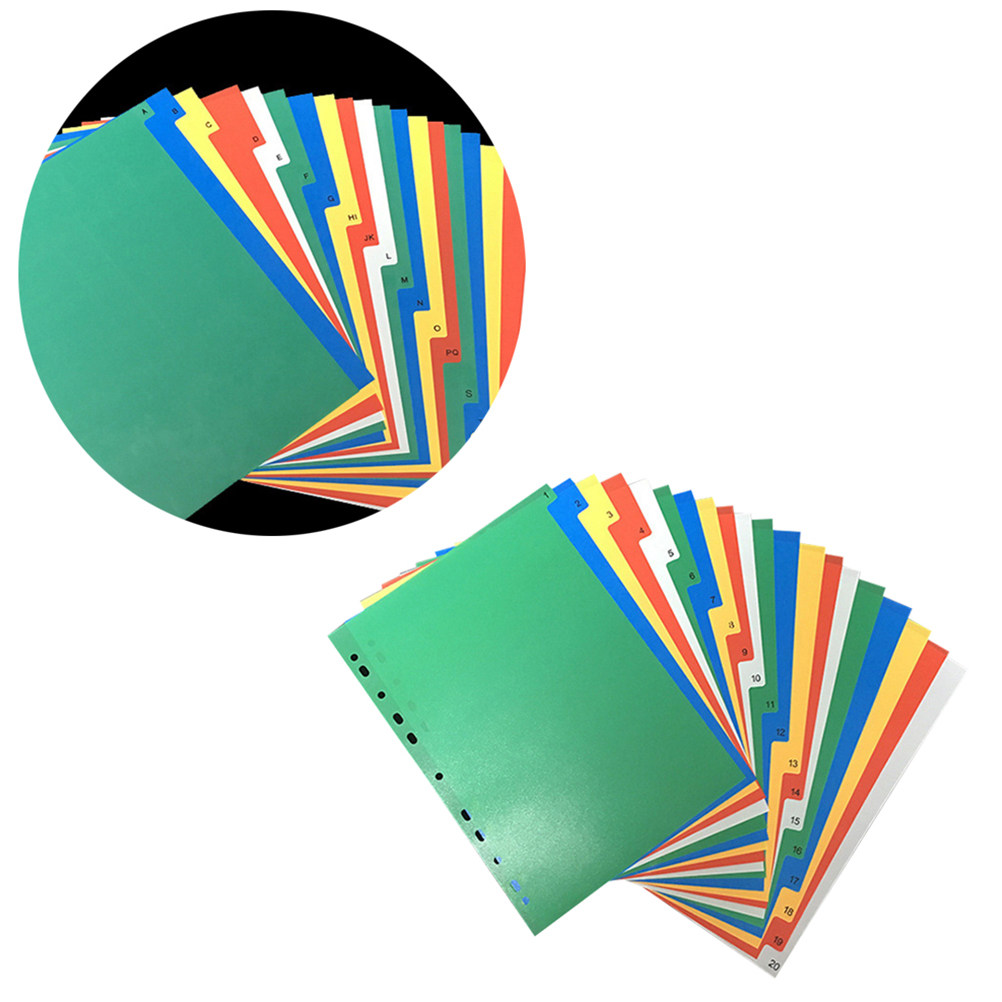 40Pcs A4 Bright Color Index Ta - Tab Divider A4 recension och pris