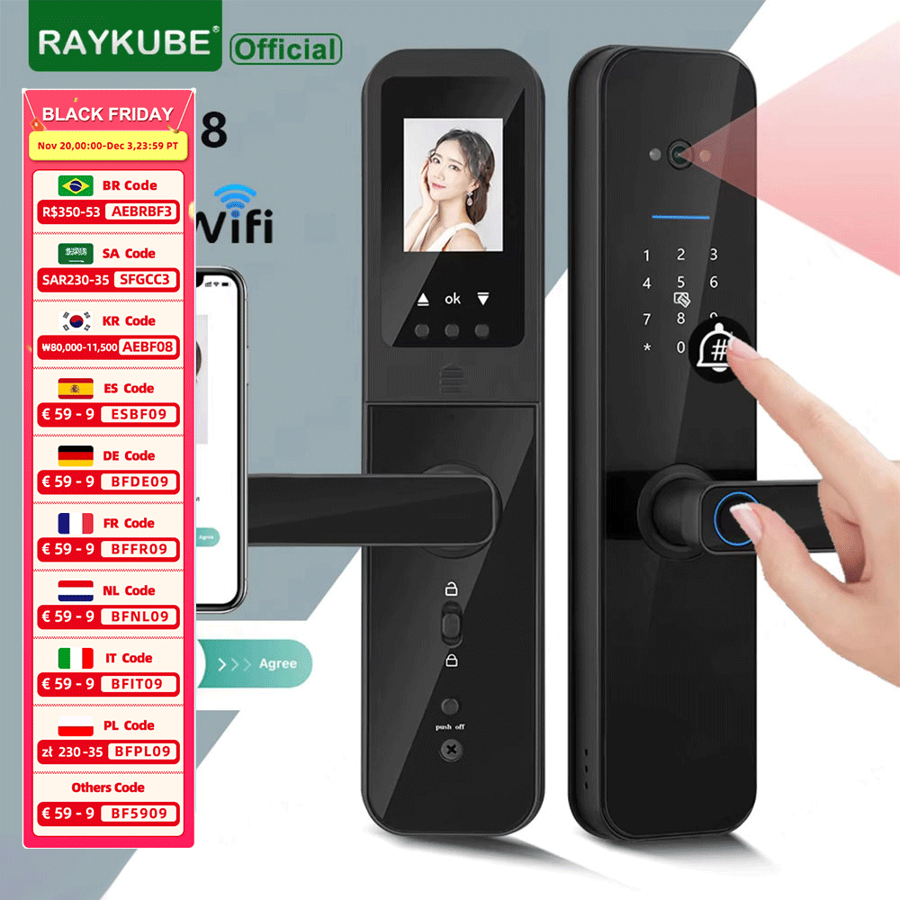 RAYKUBE F008 Tuya Wifi peephol - Letter Opener Brass recension och pris