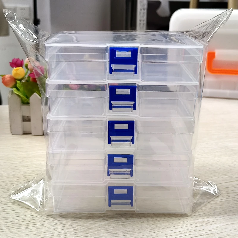 5 transparent plastic storage  - Card Index Box recension och pris