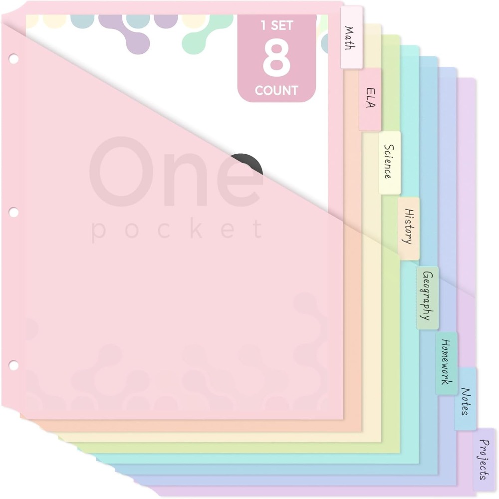 8 pcs Durable A4 Pastel Binder - Tab Divider A4 recension och pris