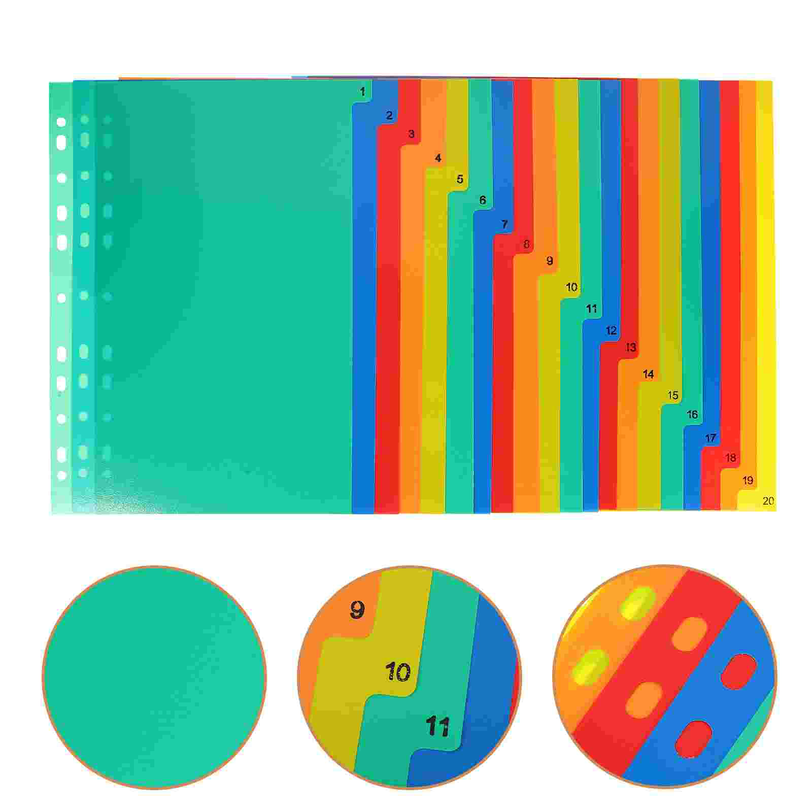 20 Pcs A4 Separated Loose Leaf - Tab Divider A4 recension och pris