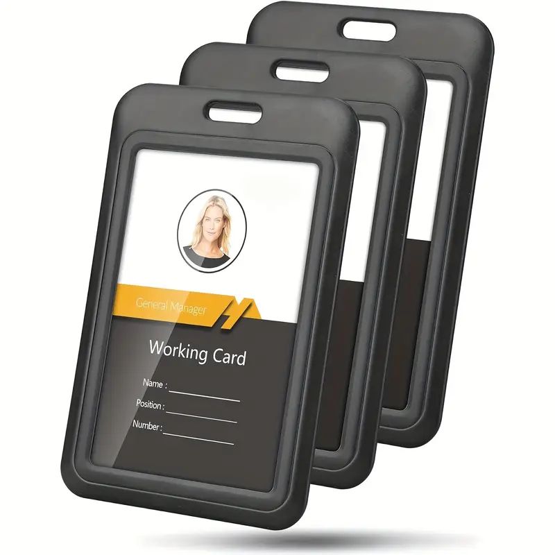 3 pieces heavy duty sliding ID - Index Card Holder recension och pris