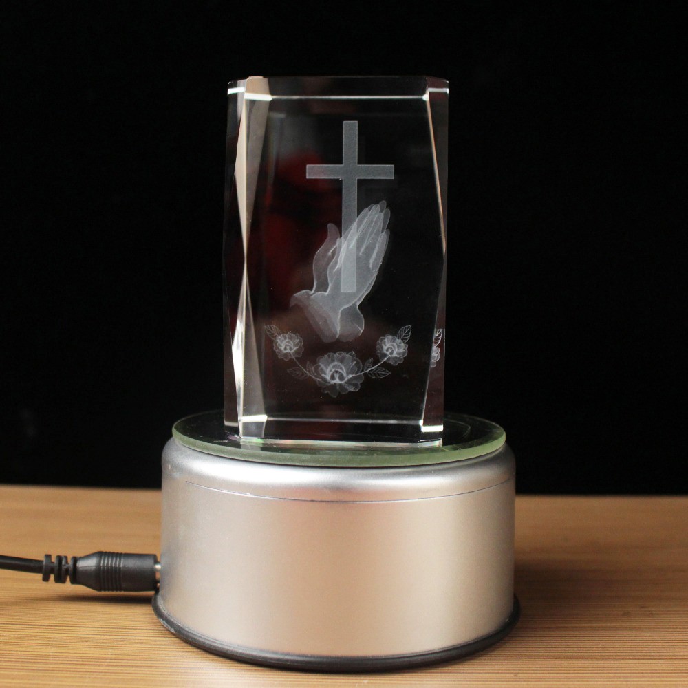 3D Laser Crystal Religious Cub - Paper Weight Crystal recension och pris