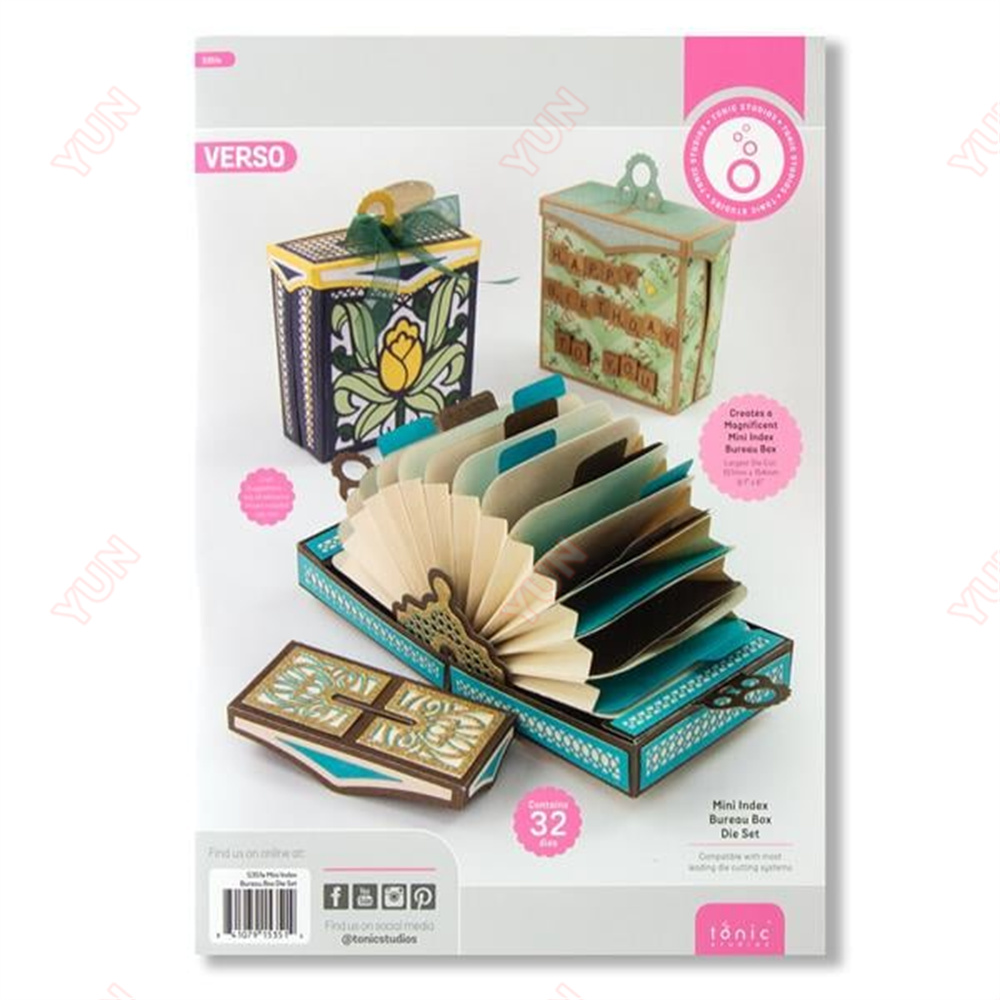 Mini Index Bureau Box Die Set  - Card Index Box recension och pris
