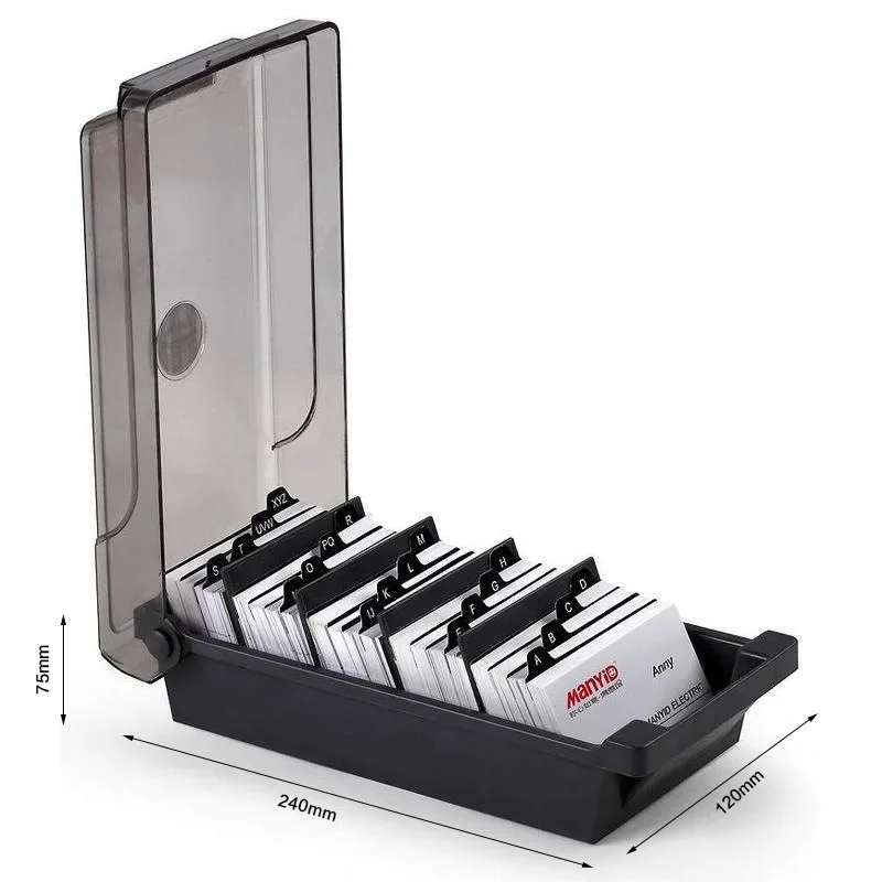 Business Card Holder, Plastic  - Card Index Box recension och pris