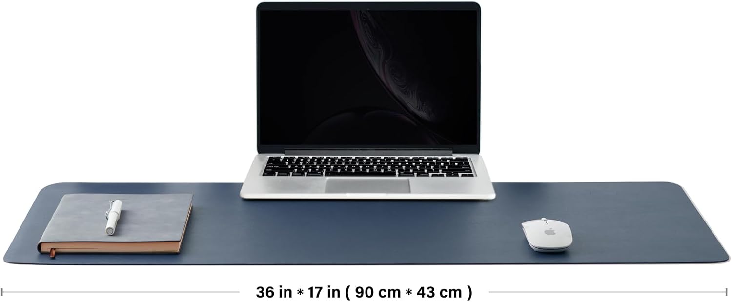 Cork Desk Mat Dual-Sided Desk  - Leather Desk Pad recension och pris