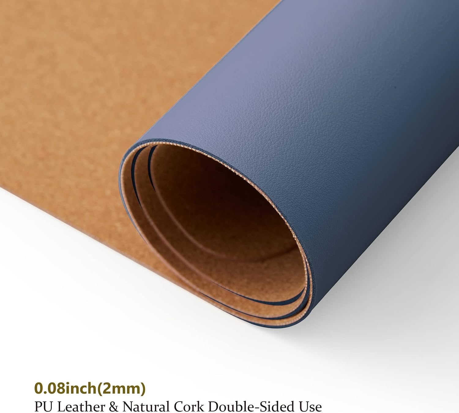 Cork Desk Mat Dual-Sided Desk  - Leather Desk Pad recension och pris