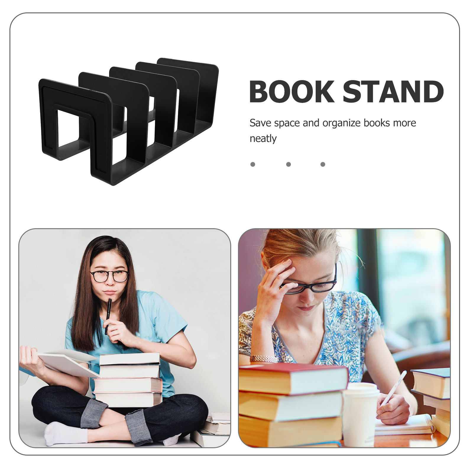 Book Holder for Shelf Desktop  - Magazine Holder Rack recension och pris