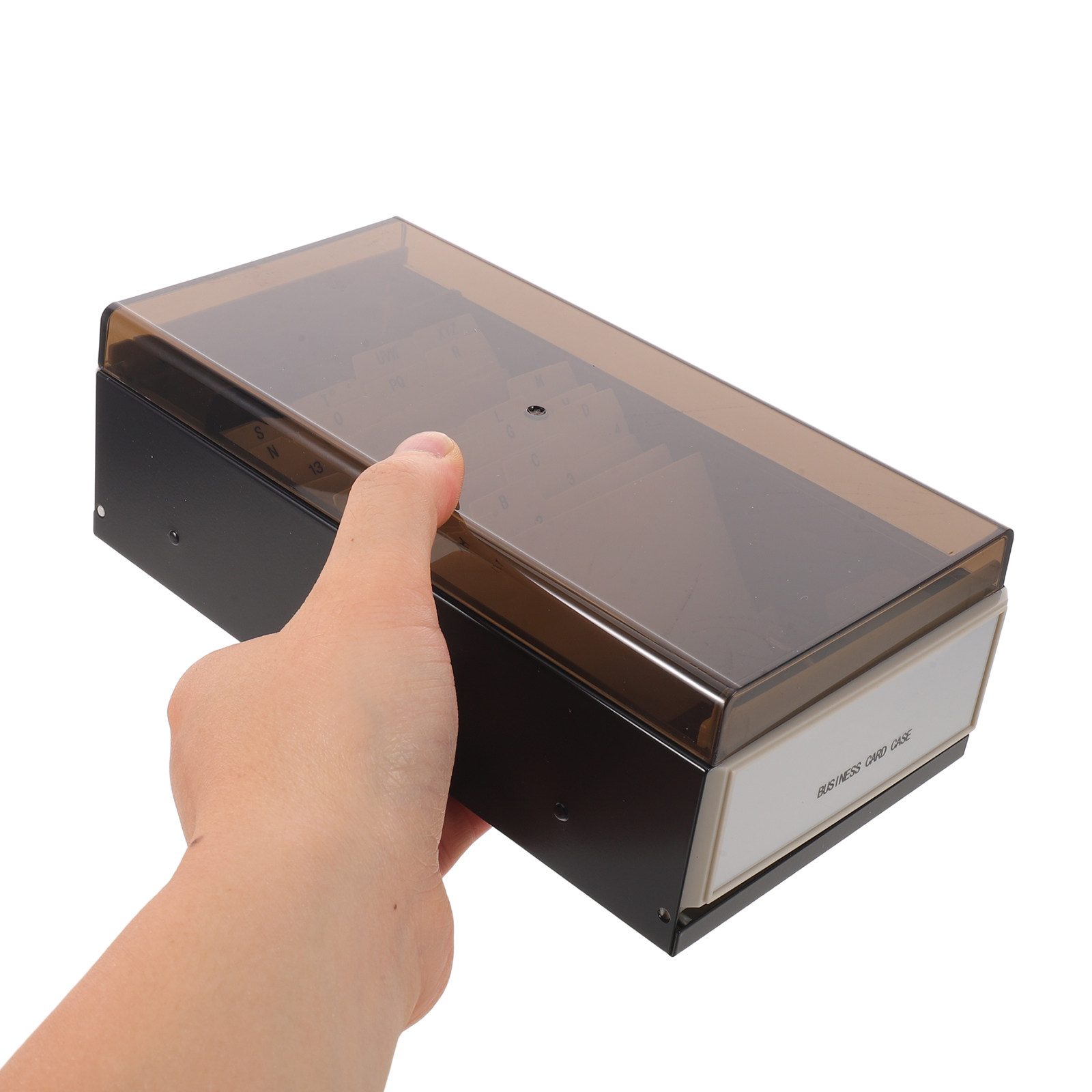 Business Card File Organizer L - Card Index Box recension och pris