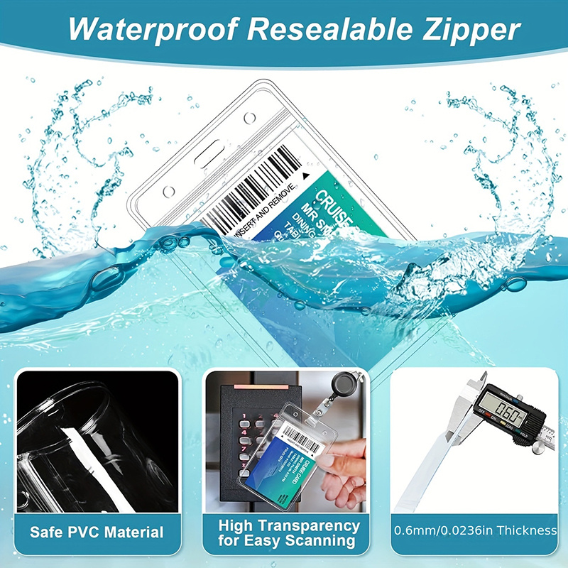 1-3Pcs Waterproof ID Badge Hol - Index Card Holder recension och pris