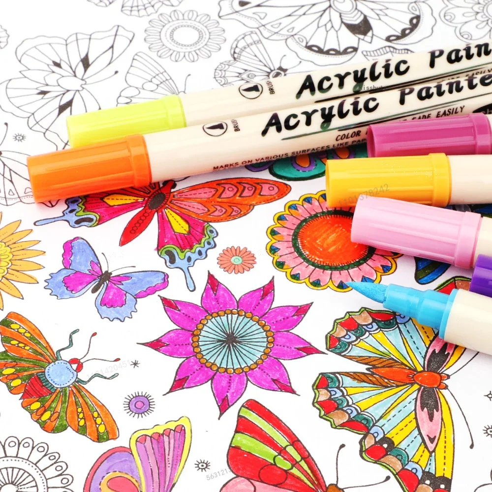 12-36 Colors Acrylic Paint Mar - Correction Pen Fine recension och pris