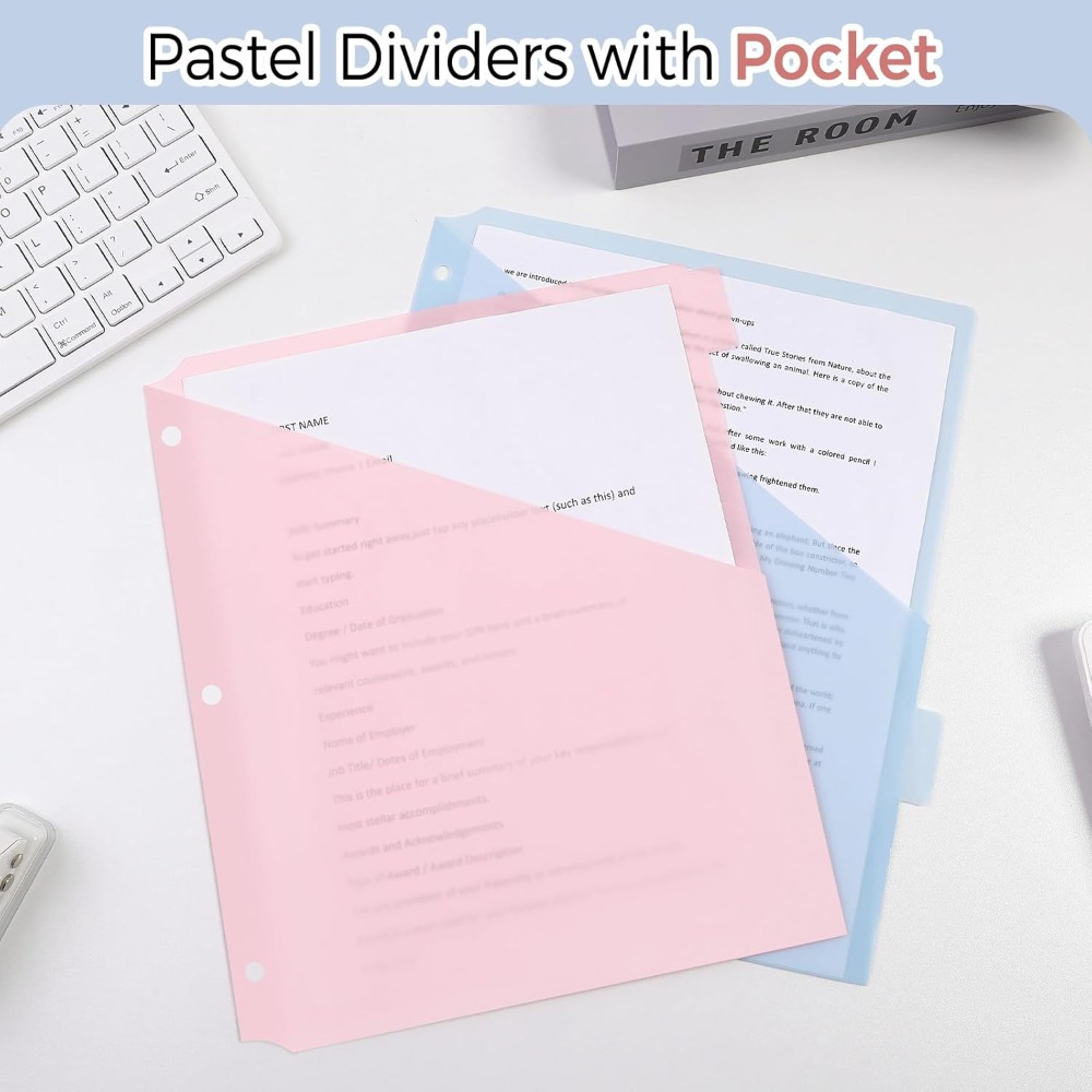 8 pcs A4 Pastel Binder Divider - Tab Divider A4 recension och pris