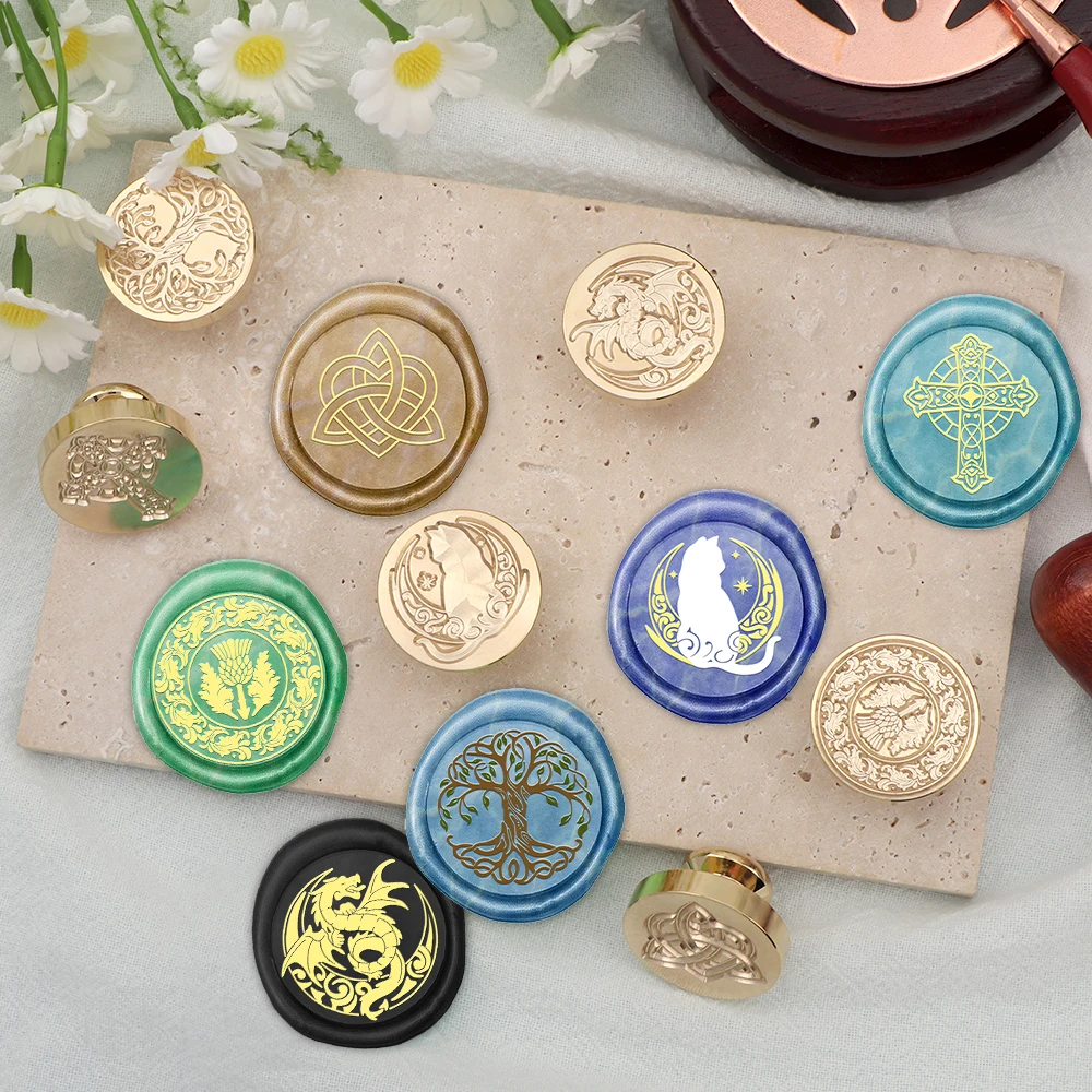 Creative Moon Rabbit Cross Dra - Wax Seal Stamp Set recension och pris