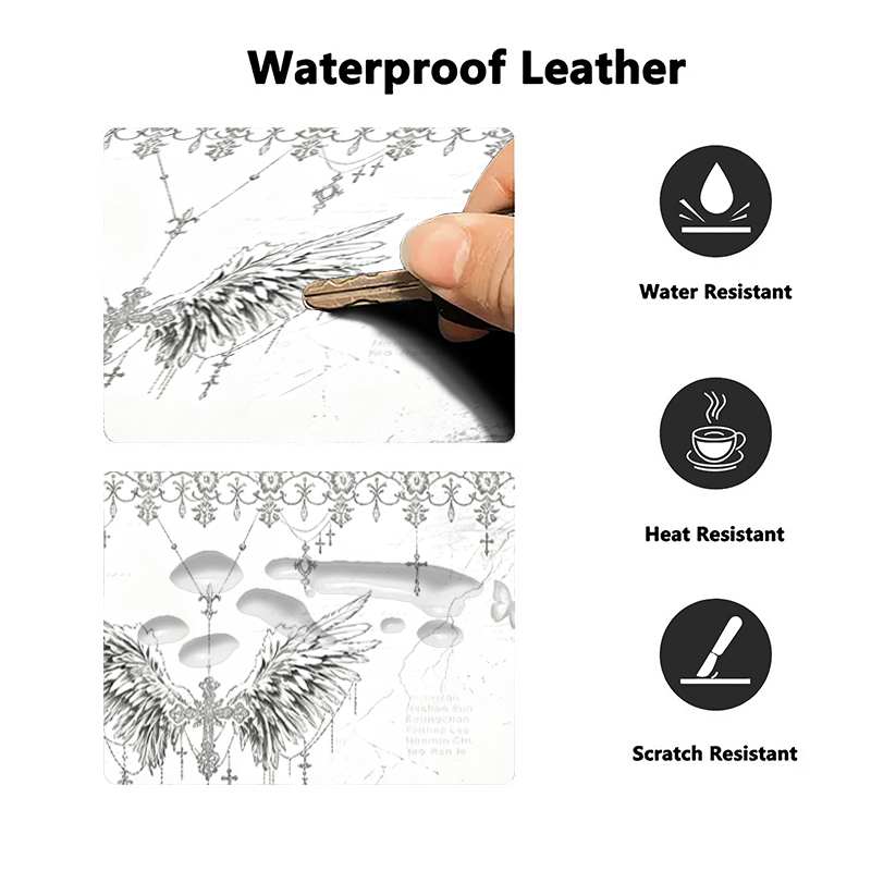 Leather Mousepad Black White A - Leather Desk Pad recension och pris