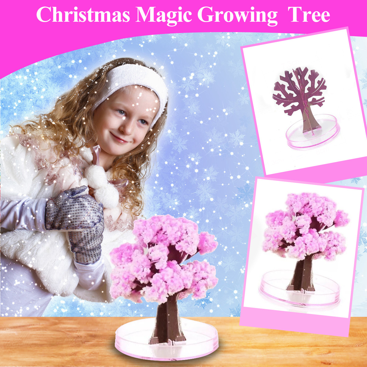 Mini Magic Sakura Miniature Tr - Paper Weight Crystal recension och pris