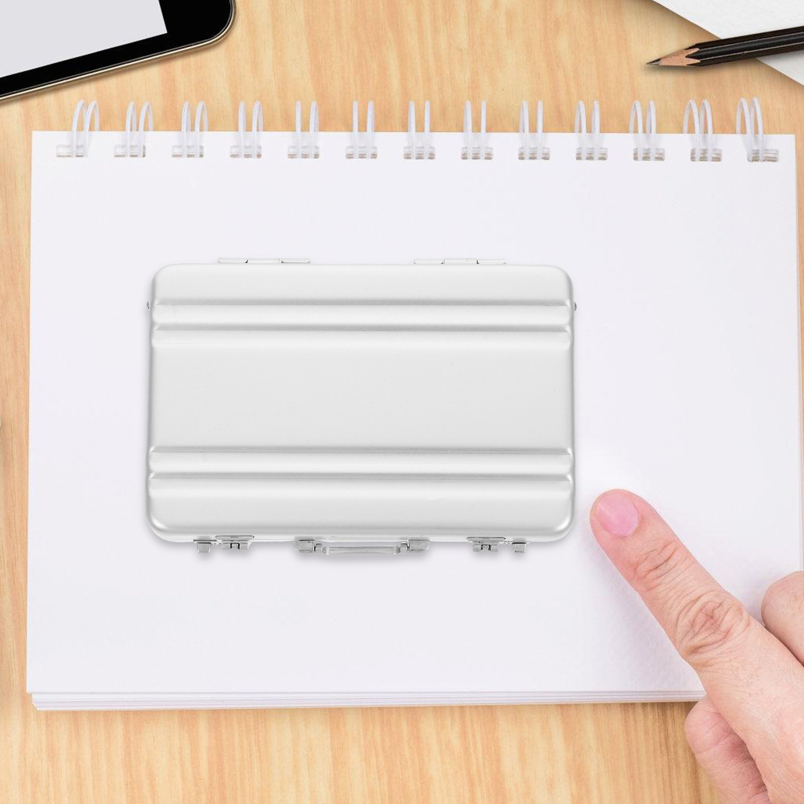 Slim Sturdy Aluminum Alloy Car - Card Index Box recension och pris